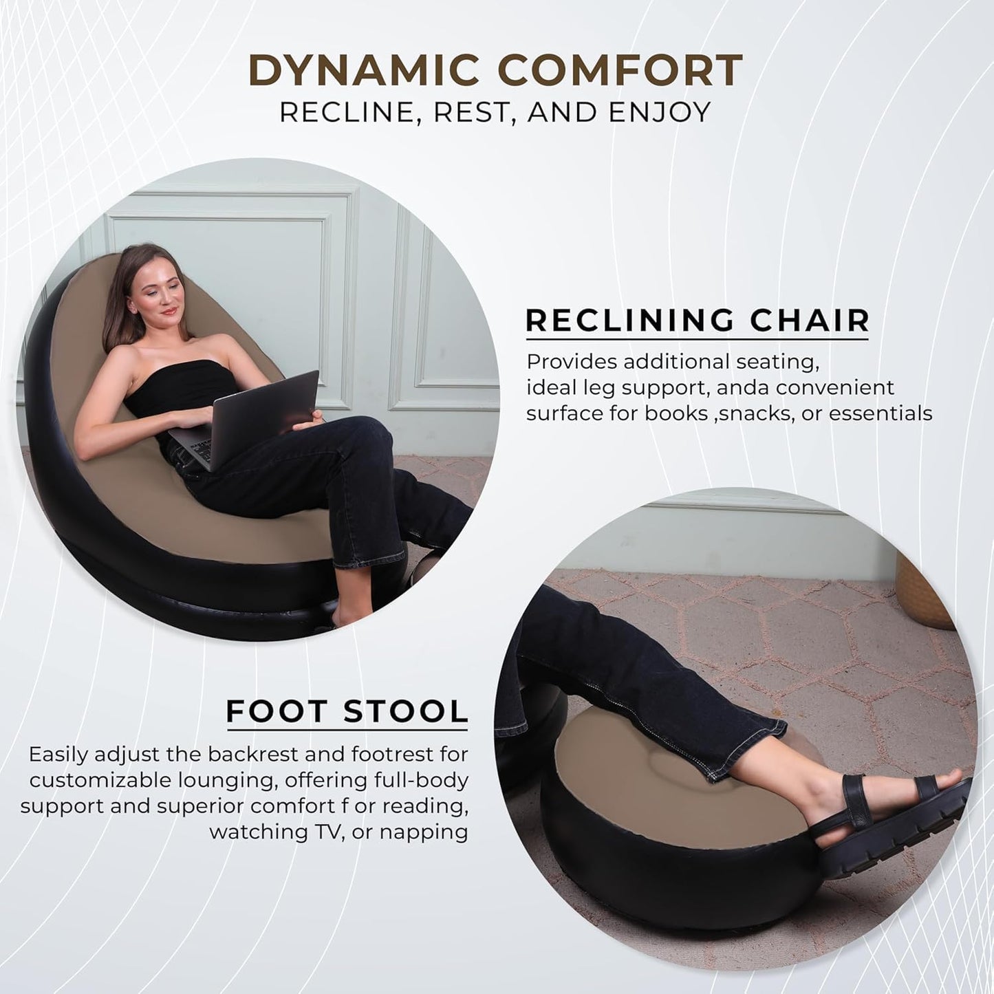 2 in 1 Inflatable  Lounge Sofa